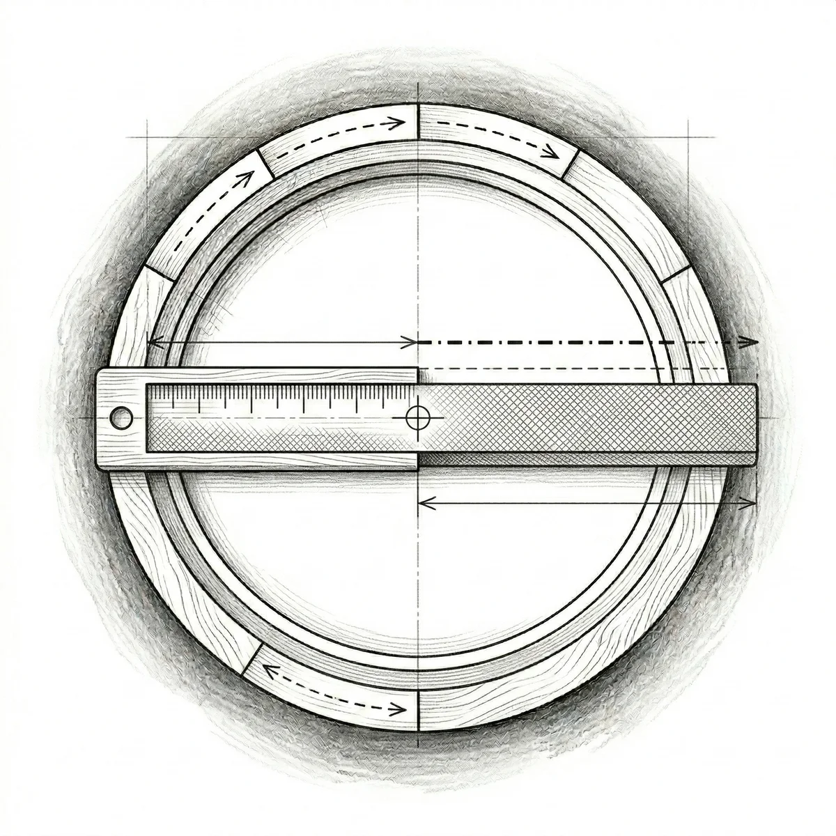 Measuring tape shorter than the object it measures